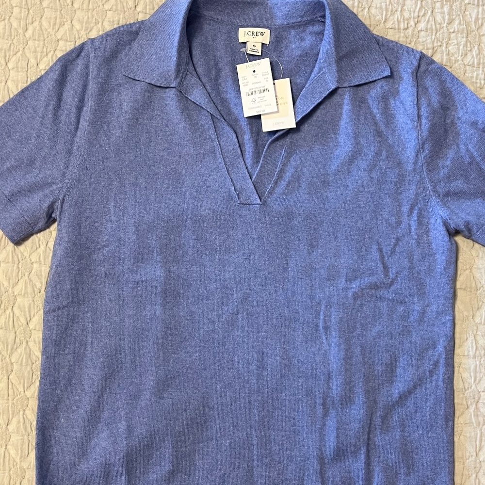 J Crew Factory Cotton Blend Polo Sweater - Picture 2 of 4